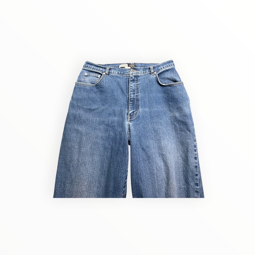 St. John's Bay Jeans Womens 18 Blue Stretch Straight Leg High Rise Denim Pants - Picture 10 of 12